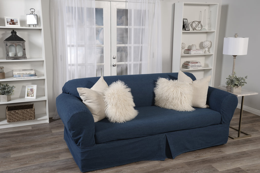 Slipcover Couch – Green to Blue Sofa Slipcover